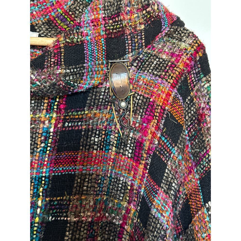 Allie Coosh Handwoven Oversized Poncho Sweater - Picture 7 of 8